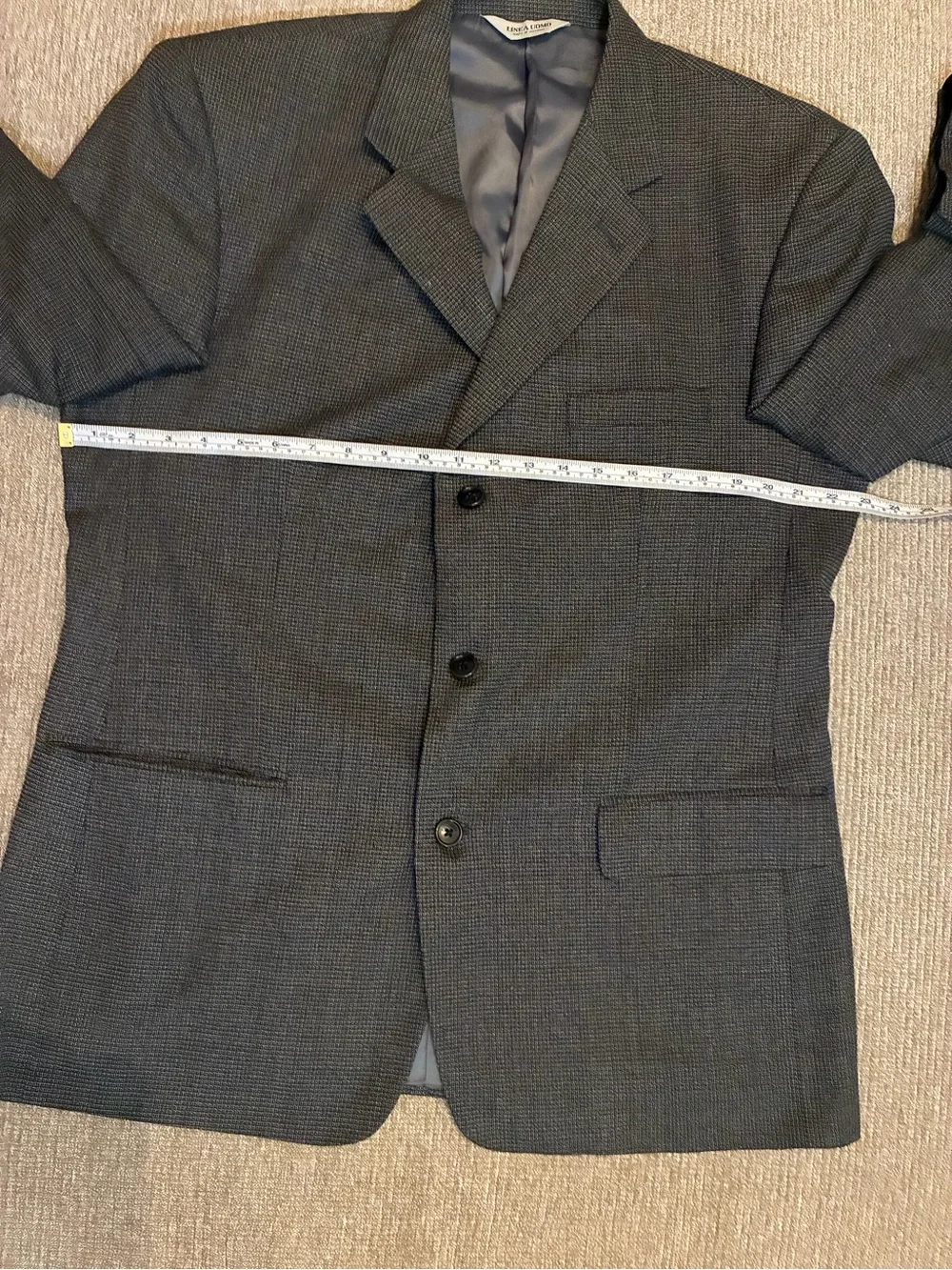 Linea UOMO gray micro-pattern casual men’s coat or blazer size 43R